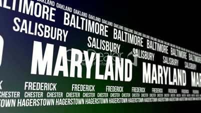 Maryland State and Major Cities Scrolling Banner