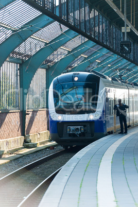 Trains at the station