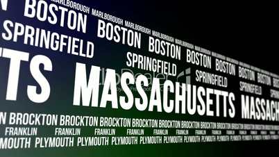 Massachusetts State and Major Cities Scrolling Banner