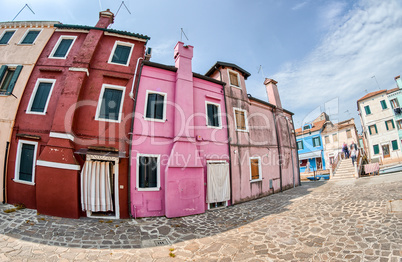 Colourful buildings of Burano, Venice - Italy