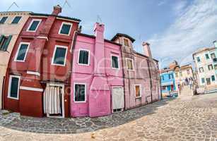 Colourful buildings of Burano, Venice - Italy