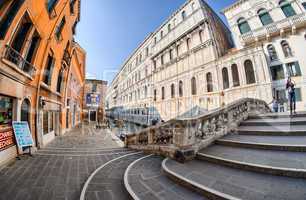 VENICE - APRIL 7, 2014: City streets on a beautiful spring day.