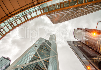 HONG KONG - MAY 11, 2014: Hong Kong skyline in the evening. The