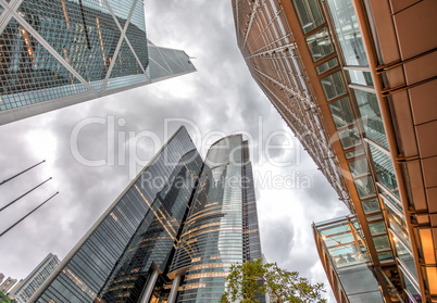 HONG KONG - MAY 11, 2014: Hong Kong skyline in the evening. The