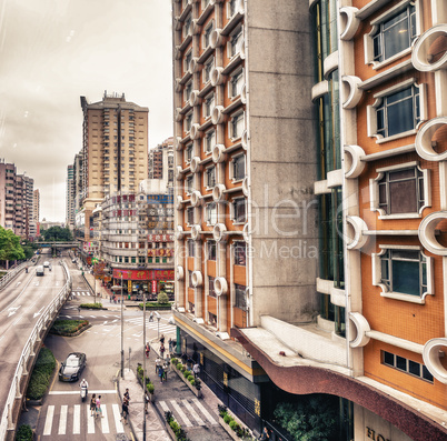 MACAU - MAY 10, 2014: Buildings of Macau on a cloudy day. Macau