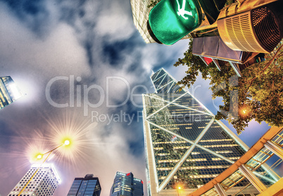 HONG KONG, CHINA - MAY 12: View of of Hong Kong downtown skyline