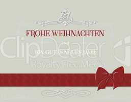 frohe Weihnachten rote schleife