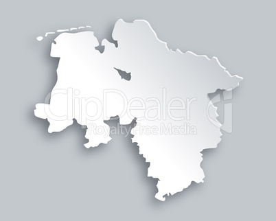 Karte von Niedersachsen