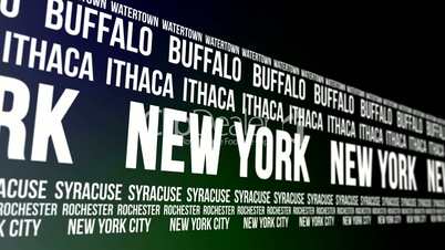 New York State and Major Cities Scrolling Banner