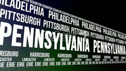 Pennsylvania State and Major Cities Scrolling Banner