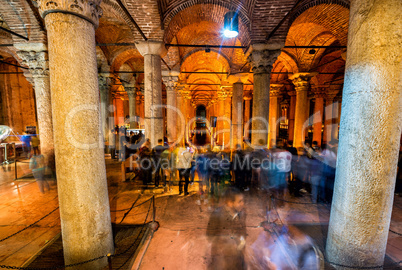 ISTANBUL - SEPTEMBER 16: Underground Basilica Cistern, September