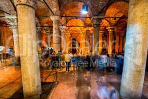 ISTANBUL - SEPTEMBER 16: Underground Basilica Cistern, September
