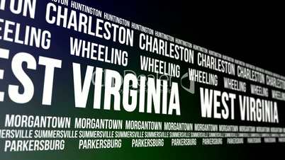 West Virginia State and Major Cities Scrolling Banner