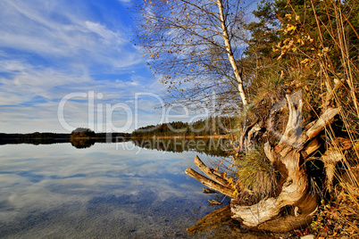 HDR capture of a lake in Bavaria in autumn