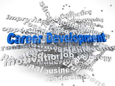 3d imagen Career development  concept word cloud background