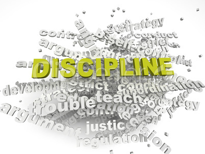 3d imagen Discipline issues concept word cloud background