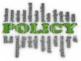3d imagen policy concept word cloud background