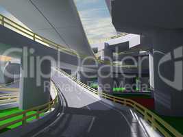 3D highway interchange