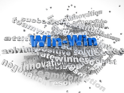 3d imagen Win - Win concept word cloud background