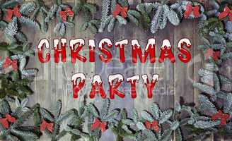 wood background christmas party