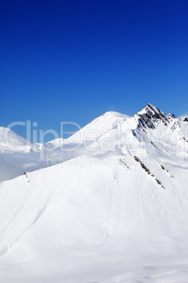 Winter snowy mountains at nice day