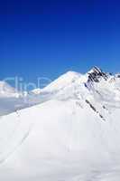 Winter snowy mountains at nice day