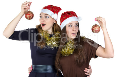 Photo of two surprised young women