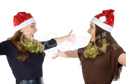 Image of two hugging young women