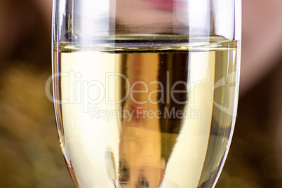 Photo of glass with champagne