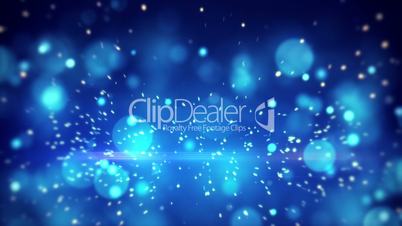 lot of fast flying particles blue loopable background