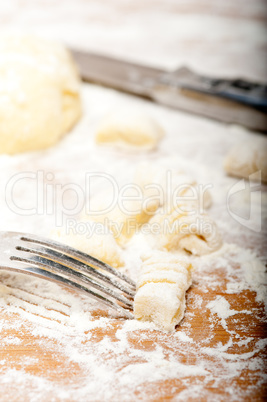 making fresh Italian potato gnocchi