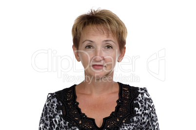Photo of the old woman with short hair