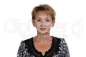 Photo of the old woman with short hair