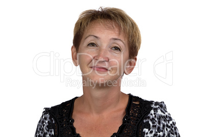 Image of the old woman with short hair