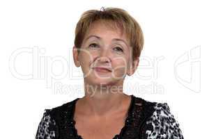 Image of the old woman with short hair