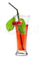 glass of cherry juice