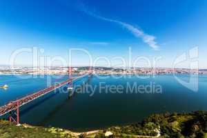 25 de Abril Cable-stayed Bridge over Tagus River