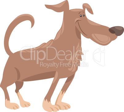 funny dog cartoon illustration