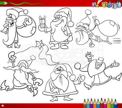 christmas themes santa coloring page