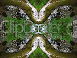 Ethnic pattern. Abstract kaleidoscope  fabric design.
