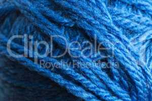 Closeup of blue wool
