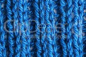 Closeup of blue wool