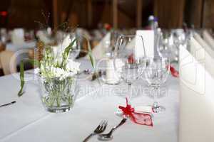 Laid wedding table