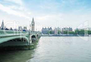 London. Westminster Bridge and Houses of Parliament
