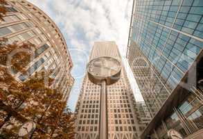 Skyscrapers on Canary Wharf in London