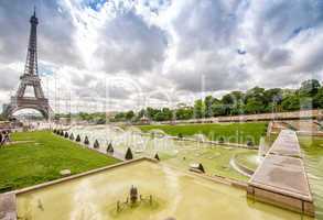 The Eiffel Tower on a beautiful summer day as seen from Trocader