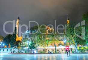 Hagia Sophia Museum at night, Istanbul