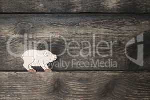 Schwein auf Holz