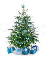 Stilvoller Weihnachtsbaum mit Geschenken