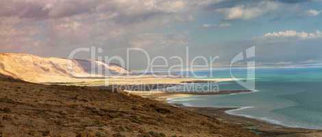 Beautiful coast of the Dead Sea .